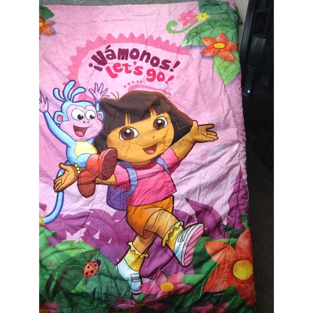 Dora The Explorer Reversible Twin/Full Comforter Bedspread 72x86 VIVID COLORS